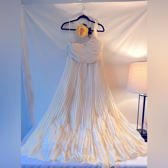 Anthropologie Forever That Girl One-Shoulder Pleated Maxi Dress - Picture 11 of 13